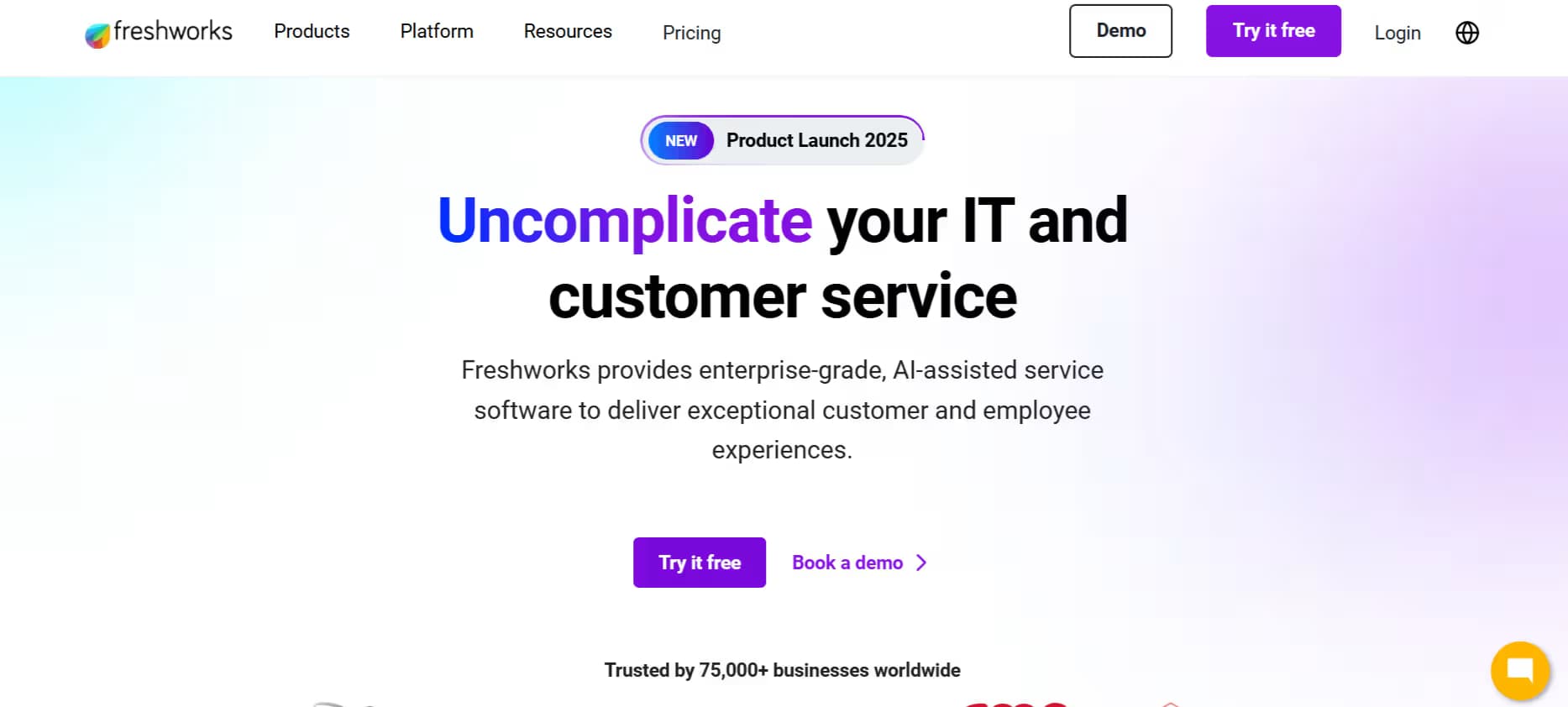 Freshworks Homepage