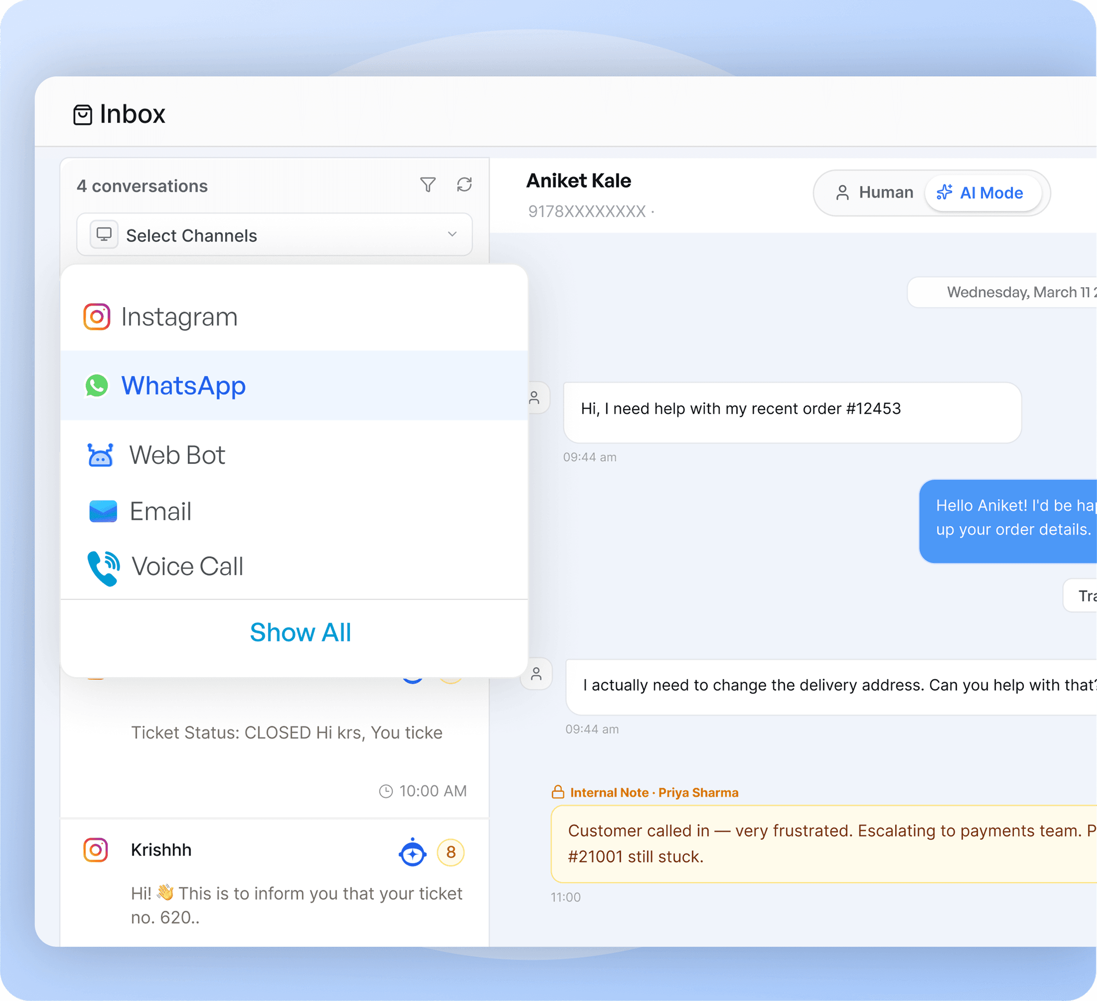Omnichannel AI Inbox