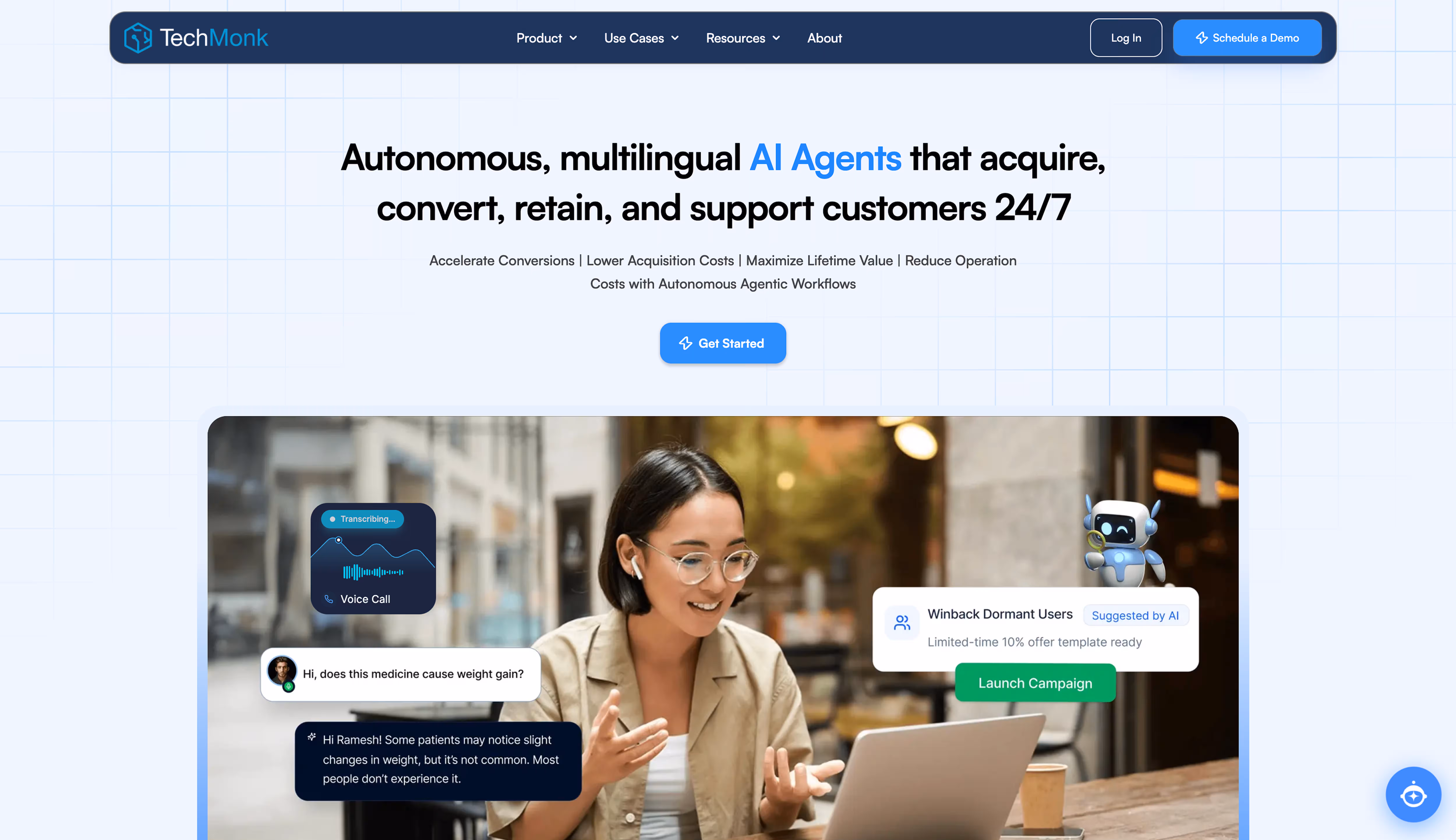 TechMonk homepage
