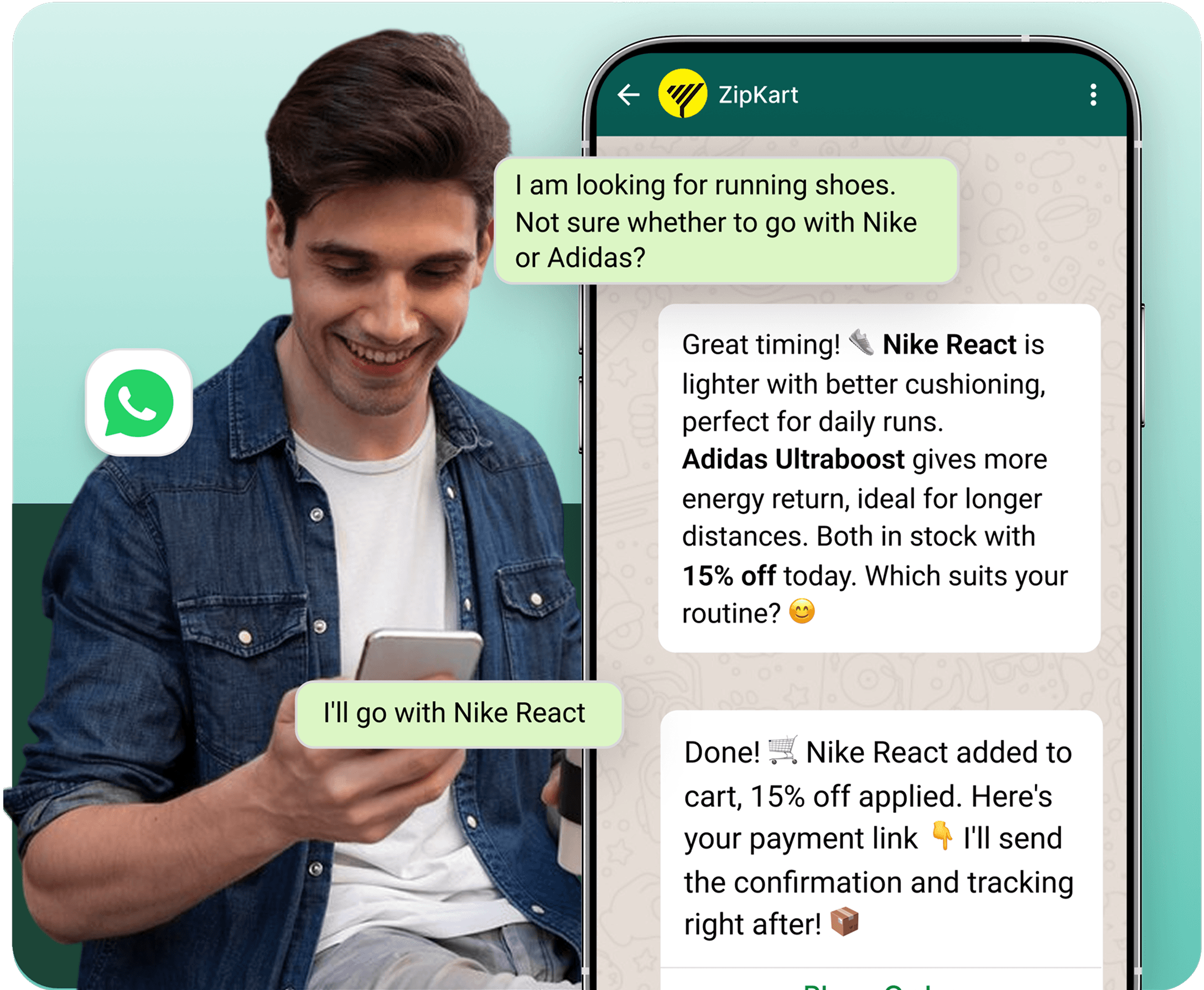 Guided selling from product discovery to purchase
